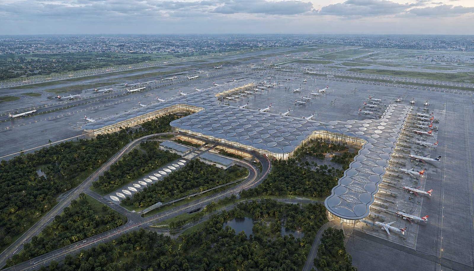 Bangalore Airport, Bangalore, India: transport & infrastructure project, Foster + Partners, view 1