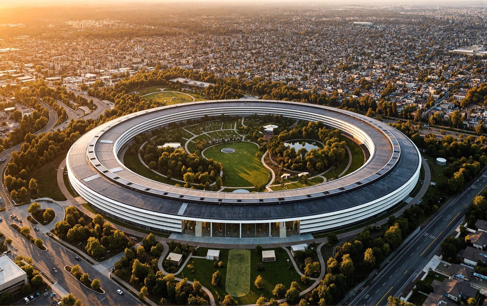 Apple Park, Cupertino, California: corporate hq & campus project, Foster + Partners, view 1